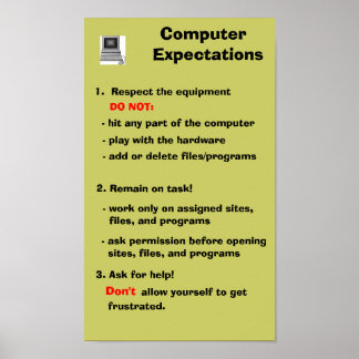 Póster Expectativas do computador