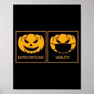Poster Expectativas realidade jack o lantern abóbora rost