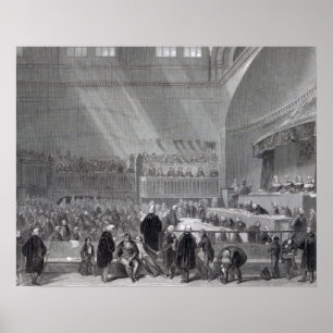 Póster Experimentação ereta de Daniel O'Connell em 1844