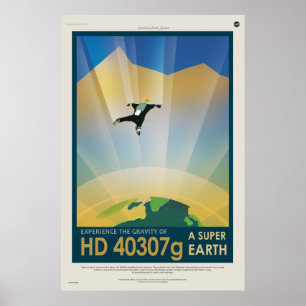 Poster Experimente a gravidade de um Super Earth HD 40307
