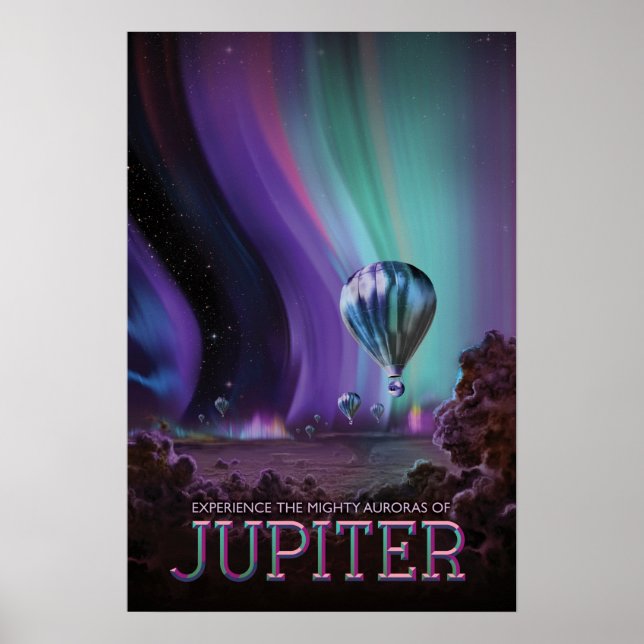 Poster Experimente As Poderosas Auroras Do JPL JUPITER NA (Frente)