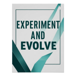 Póster Experimente e evolua opção 2