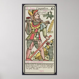 Póster Expiação, cartão de tarot, francês