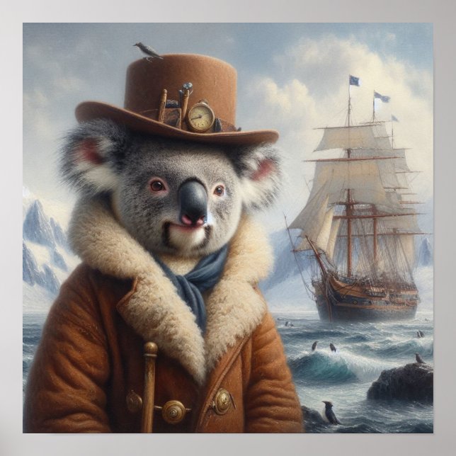 Poster Explorador Ártico de Koala (Frente)