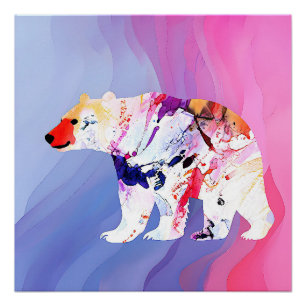 Póster Explorador Ártico Pastel em Aquarela