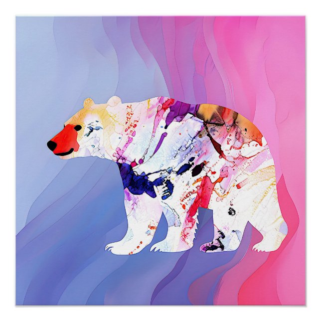 Póster Explorador Ártico Pastel em Aquarela       (Frente)