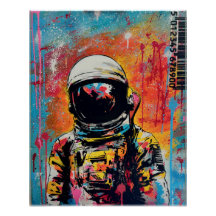 Explorador Cósmico nº 2 Pop Art Poster brilhante