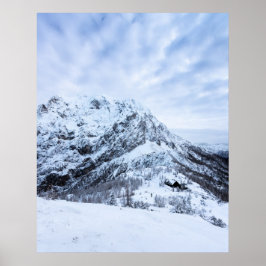 Poster explorador da terra mágica do inverno