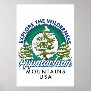 Poster Explorar a natureza das montanhas Appalachian
