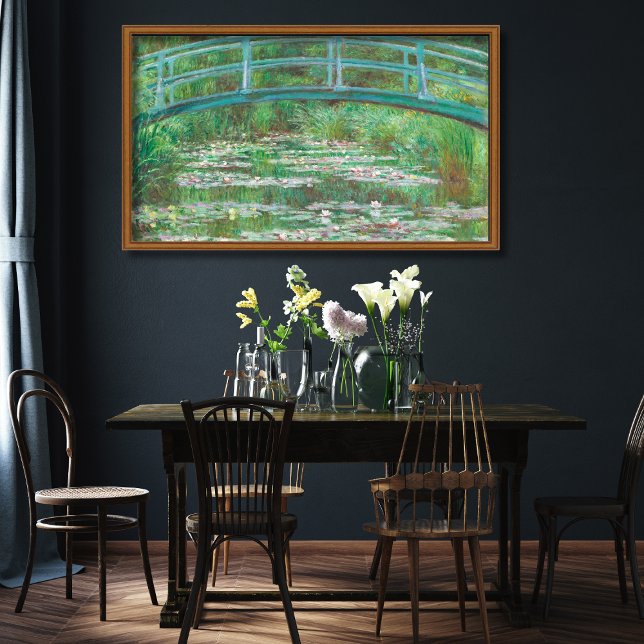Poster Explorar a ponte japonesa de Monet (1899) ("Nature's Reflections: Captivating Beauty in Monet's The Japanese Footbridge (1899)")