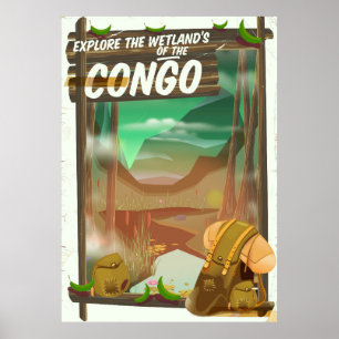 Póster Explorar as Terras Mânticas do Congo