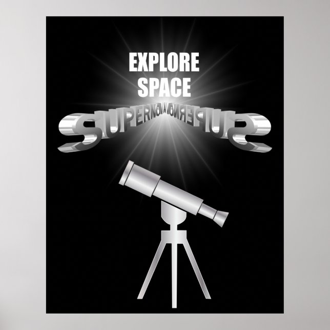 Póster Explorar espaço (Frente)