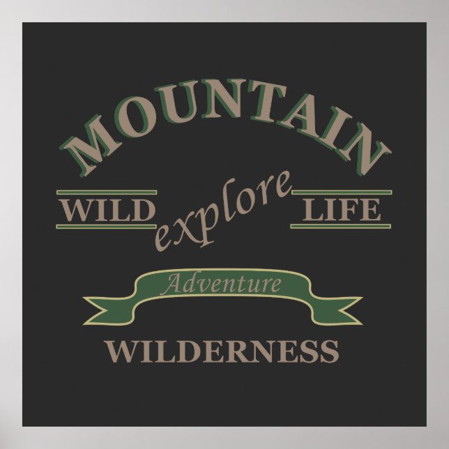 Poster Explorar explorador de natureza selvagem (Frente)