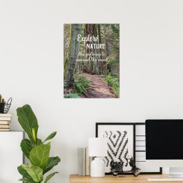 Poster Explorar Trilha Florestal Da Natureza Fotográfica