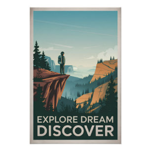 Póster Explore a descoberta de sonho