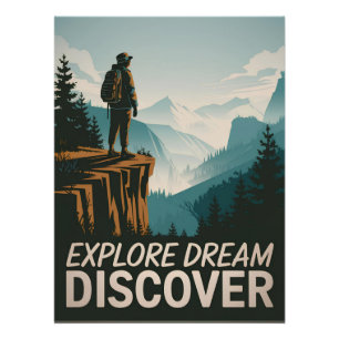 Póster Explore a descoberta de sonho