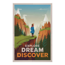 Póster Explore a descoberta de sonho