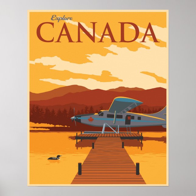 Póster Explore o Canadá! (Frente)