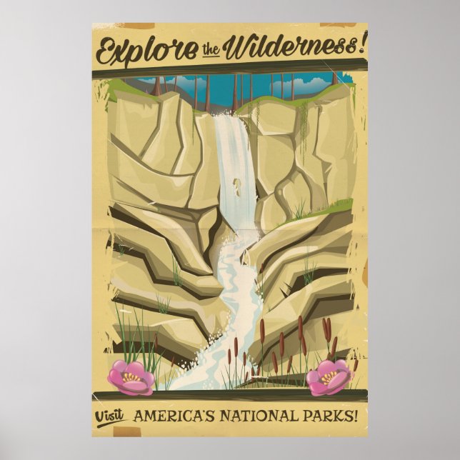 Póster Explore o pôster vintage da Selvajaria! (Frente)