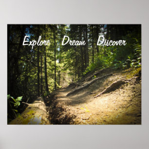 Póster Explore o sonho descobrem a caminhada