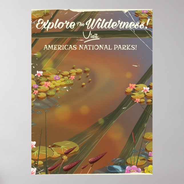 Póster Explore o Wilderness! visite os EUA (Frente)