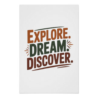 Póster Explore sonhe descubra