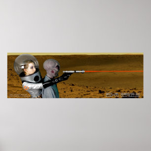 Poster Explosão a laser para publicação Sci-Fi