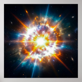 Poster Explosão Cósmica Supernova Épica Espaço Profundo