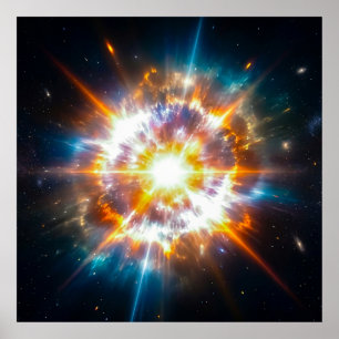 Poster Explosão Cósmica Supernova Épica Espaço Profundo