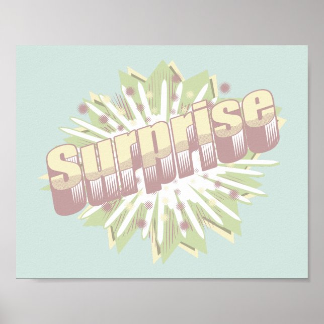 Poster Explosão da onomatopeia surpresa (Frente)