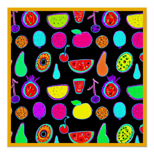 Póster Explosão de brilho tropical (Frente)