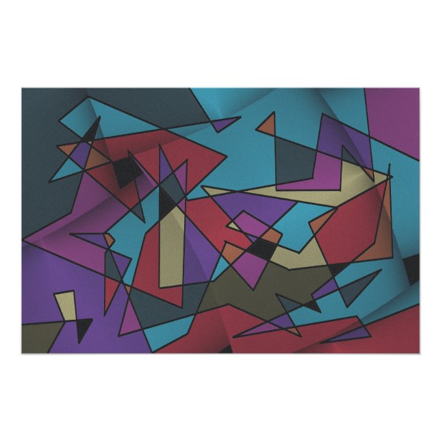 Póster Explosão de Geometria Cósmica (Frente)