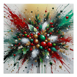 Póster Explosão de Natal / Estalos Brancos