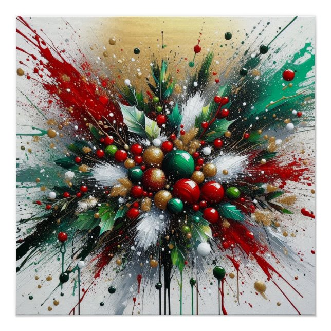 Póster Explosão de Natal / Estalos Brancos (Frente)