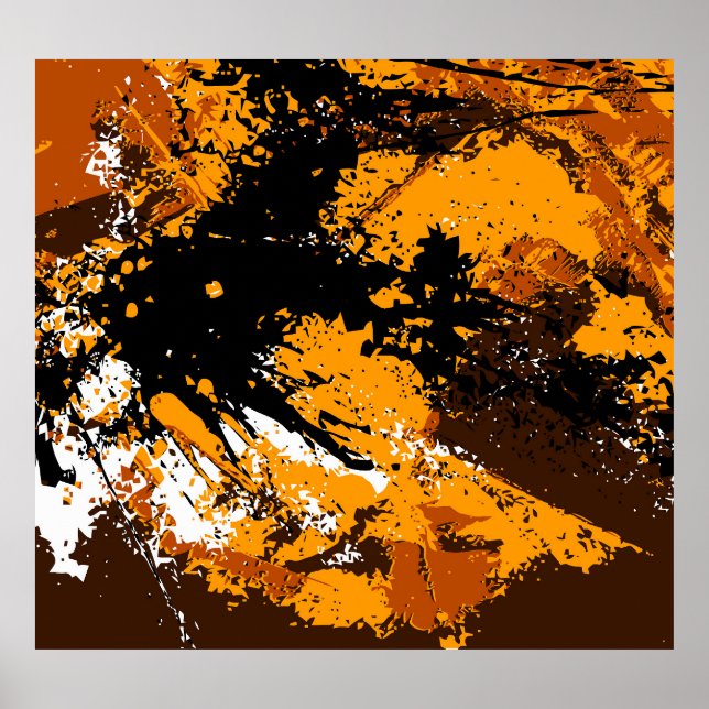 Poster Explosão de tinta: Abstratos coloridas (Frente)