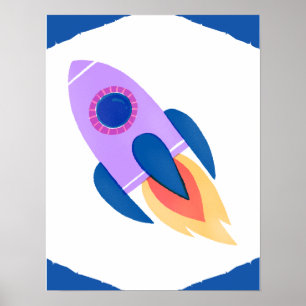 Poster Explosão do Shuttle do Espaço Desligado