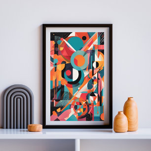 Poster Explosão Geométrica Retroativa