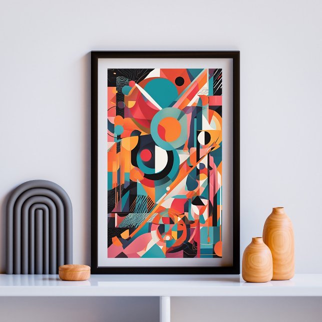 Poster Explosão Geométrica Retroativa (Criador carregado)