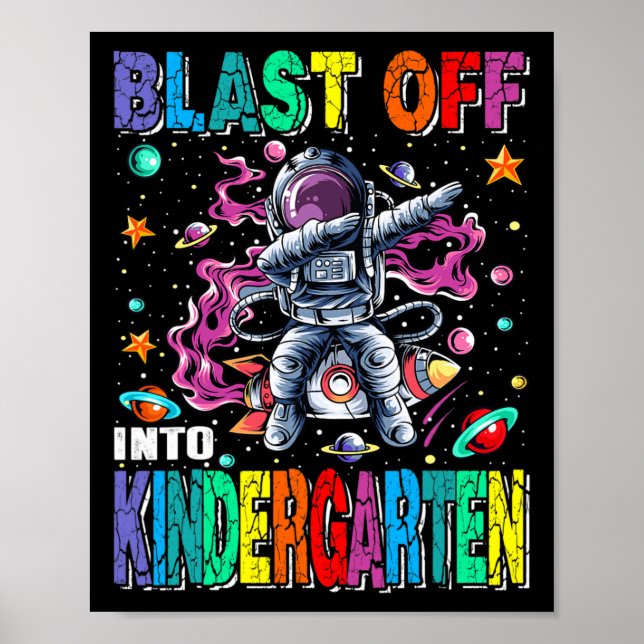 Poster Explosão No Foguete Do Jardim De Infância De Volta (Frente)