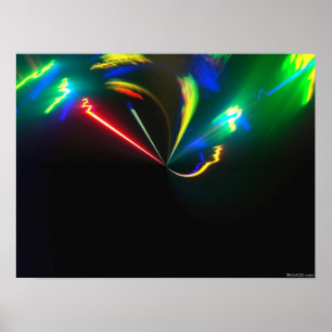 Póster explosão psicadélico da cor
