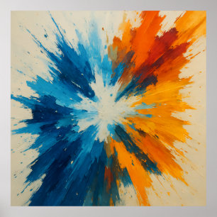 Poster Explosão vibrante - Energia de expressão Abstrato