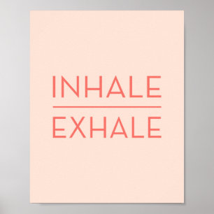 Poster Expor Inalar Cota de Yoga Motivacional Rosa-Coral