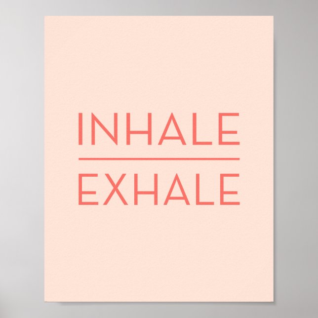 Poster Expor Inalar Cota de Yoga Motivacional Rosa-Coral (Frente)
