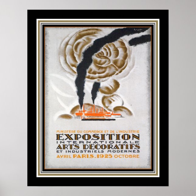 Poster Exposição 1925 Art Deco Paris (Frente)