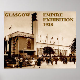 Póster exposição 1938 do império de glasgow