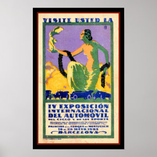 POSTER EXPOSIÇÃO AUTOMOTIVA VINTAGE DE 1925