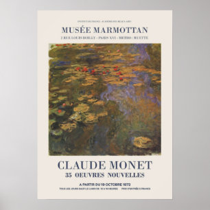 Poster Exposição Claude Monet sobre a publicidade de uma 