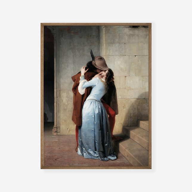 Poster Exposição de Arte Francesco Hayez Kiss Il Bacio (Criador carregado)
