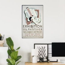 Exposição de Arte WPA da Vintage c. 1930-1950
