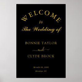 Poster Exposição de Casamento Preta Personalizada